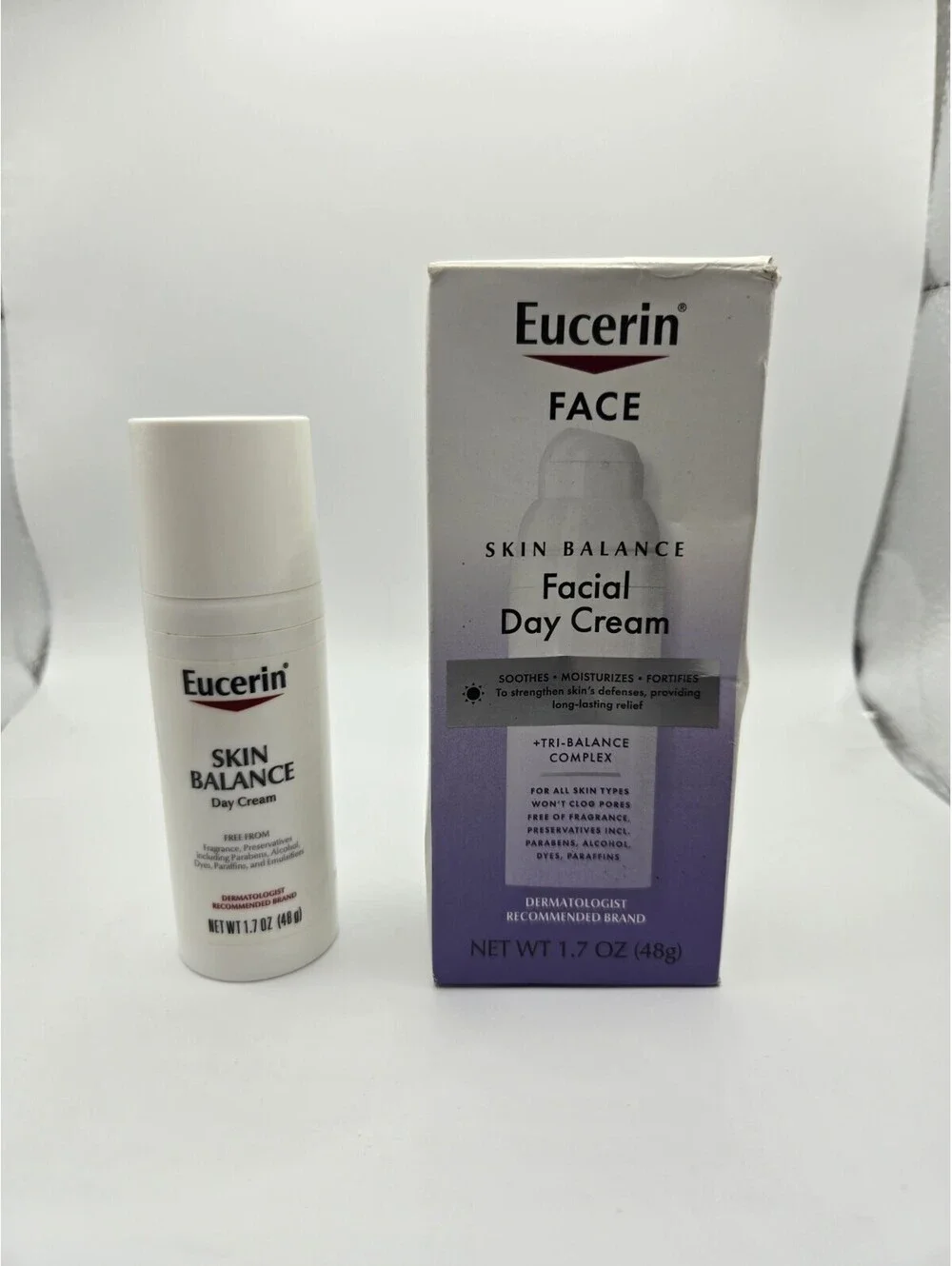 Eucerin Face Skin Balance Day Cream 1.7 Oz 2 Pack New